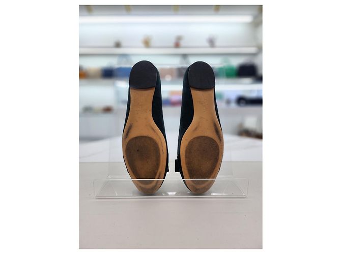 Salvatore Ferragamo Scarpe flat Varina in camoscio (SKU: Verde - vista 14