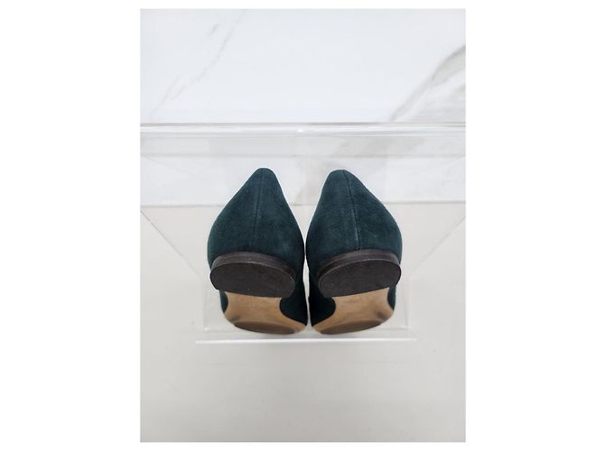 Salvatore Ferragamo Scarpe flat Varina in camoscio (SKU: Verde - vista 15