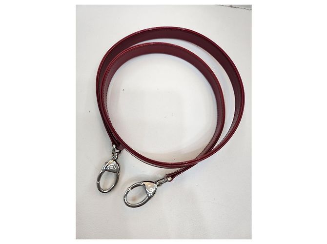 Dior Rote Lack-Cannage Mittel-Tote-Tasche - Ansicht 20
