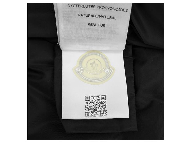 Moncler Chaqueta larga de plumas de piel de mapache para mujer Chloe negra Negro - vista 15