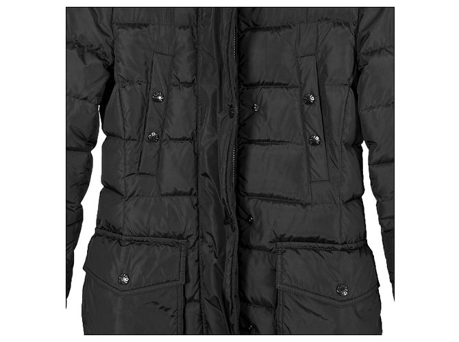 Moncler Chaqueta larga de plumas de piel de mapache para mujer Chloe negra Negro - vista 5