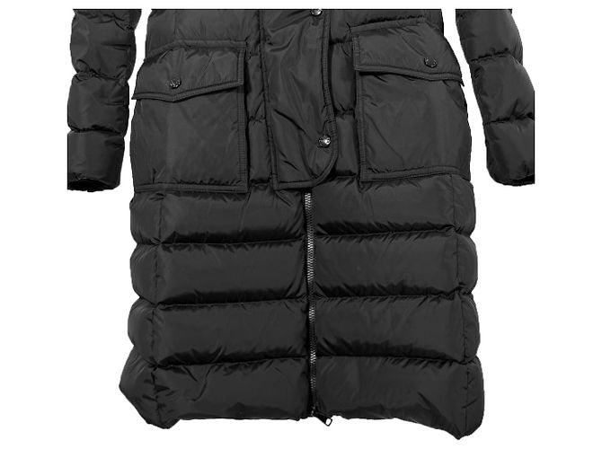 Moncler Chaqueta larga de plumas de piel de mapache para mujer Chloe negra Negro - vista 6