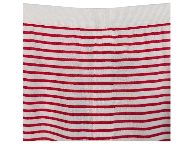 Prada Bermuda in seta da uomo con logo triangolare e strisce rosse Rosso - vista 6