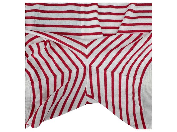 Prada Bermuda in seta da uomo con logo triangolare e strisce rosse Rosso - vista 9