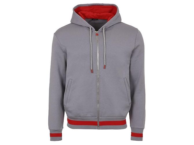 Kiton Set di pantaloni con cappuccio e zip a contrasto Marrone - vista 2
