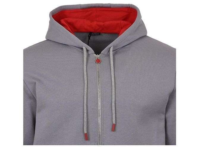 Kiton Set di pantaloni con cappuccio e zip a contrasto Marrone - vista 7