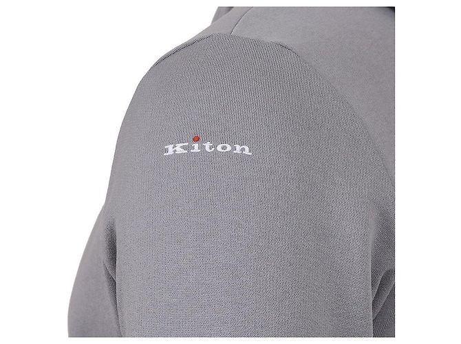 Kiton Set di pantaloni con cappuccio e zip a contrasto Marrone - vista 8