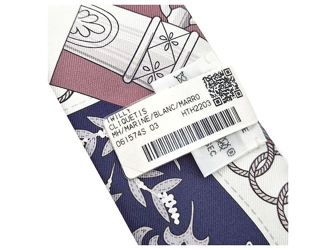 Hermès Pañuelo Twilly de seda Multicolor - vista 4