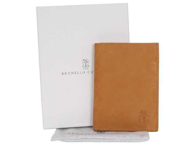 Brunello Cucinelli Nubuck Leather Passport Case Brown - view 11