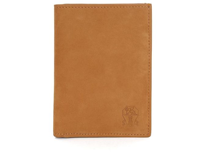 Brunello Cucinelli Nubuck Leather Passport Case Brown - view 2