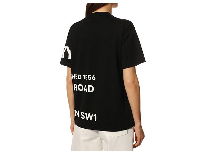 Burberry Oversized T-Shirt mit kurzen Ärmeln in Schwarz - Ansicht 3