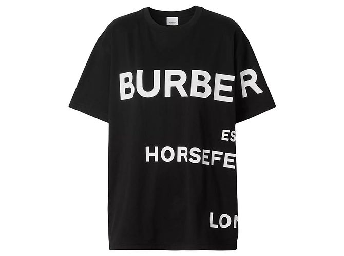 Burberry Oversized T-Shirt mit kurzen Ärmeln in Schwarz - Ansicht 5