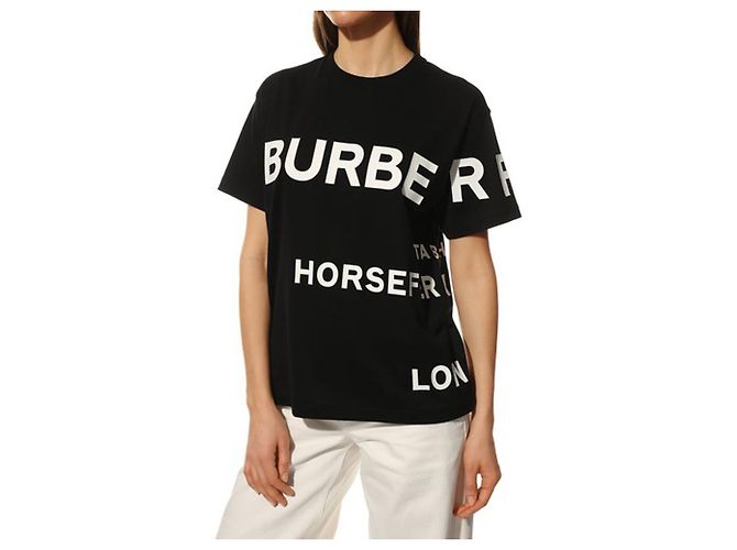 Burberry Oversized T-Shirt mit kurzen Ärmeln in Schwarz - Ansicht 6
