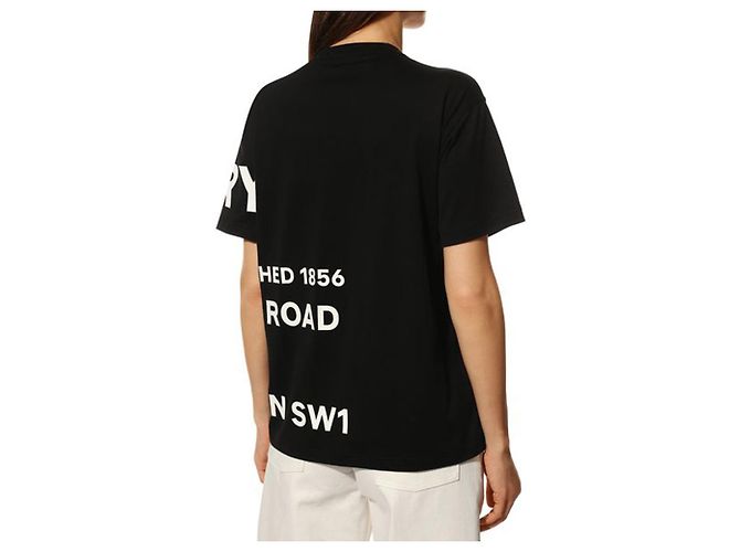 Burberry Oversized T-Shirt mit kurzen Ärmeln in Schwarz - Ansicht 7