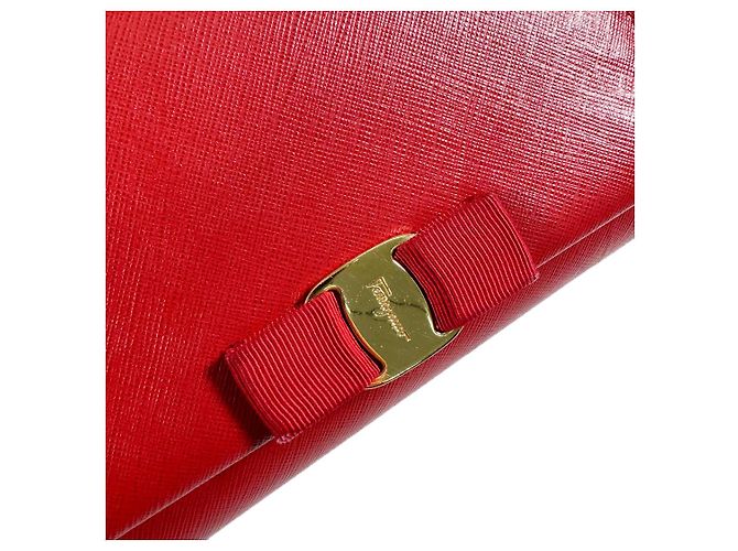 Salvatore Ferragamo Borsa a tracolla incrociata Gini Bow rossa per donna Rosso - vista 7