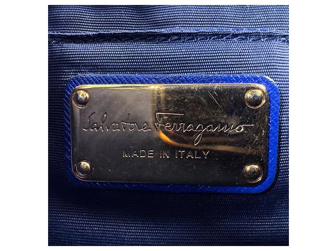 Salvatore Ferragamo Borsa a tracolla incrociata Gini Bow per donne blu - vista 10