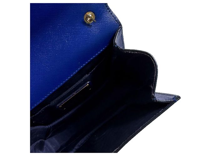 Salvatore Ferragamo Borsa a tracolla incrociata Gini Bow per donne blu - vista 9