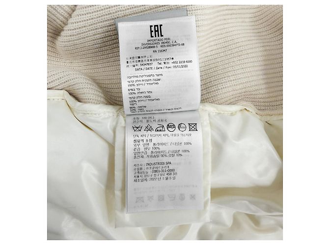 Moncler Gestepptes Herren-Cardigan mit Reißverschluss in Elfenbein Weiß - Ansicht 12
