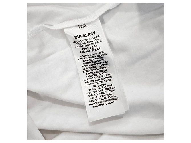 Burberry T-Shirt mit kurzen Ärmeln und Logo Weiß - Ansicht 7