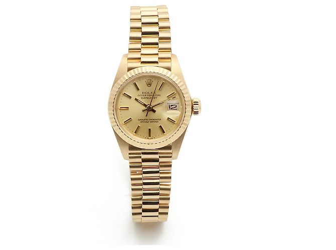 Rolex Authentische Vintage Datejust Gold Damenarmbanduhr Golden - Ansicht 16