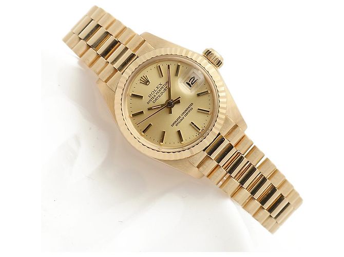 Rolex Authentische Vintage Datejust Gold Damenarmbanduhr Golden - Ansicht 22