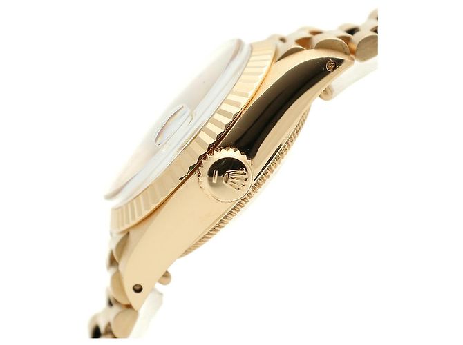 Rolex Authentische Vintage Datejust Gold Damenarmbanduhr Golden - Ansicht 9