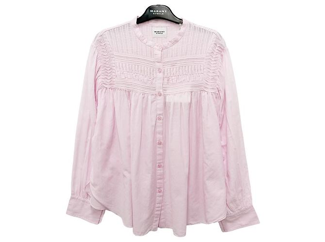 Isabel Marant PLALIA Baumwollbluse Hellrosa - Ansicht 10