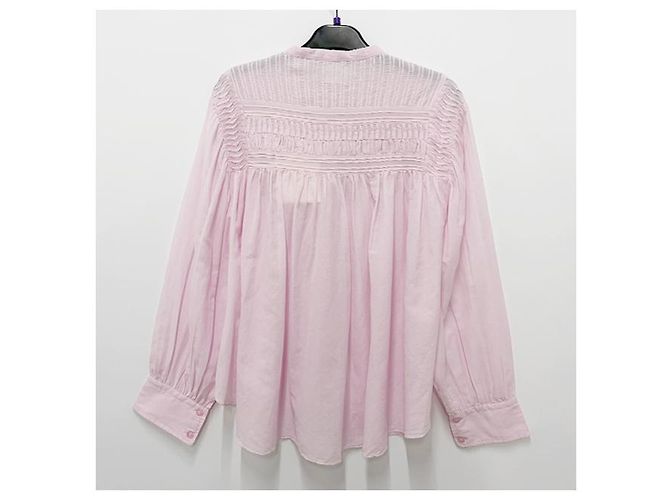 Isabel Marant PLALIA Baumwollbluse Hellrosa - Ansicht 11