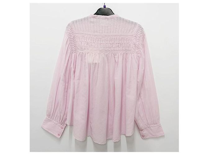 Isabel Marant PLALIA Baumwollbluse Hellrosa - Ansicht 2