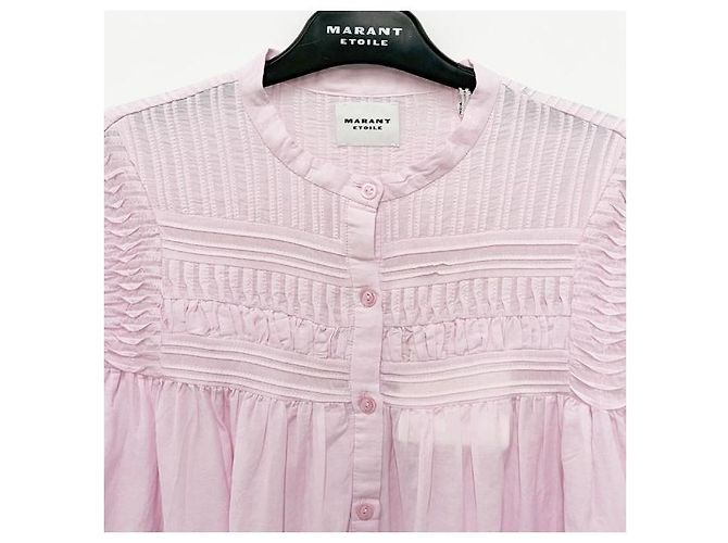 Isabel Marant PLALIA Baumwollbluse Hellrosa - Ansicht 3