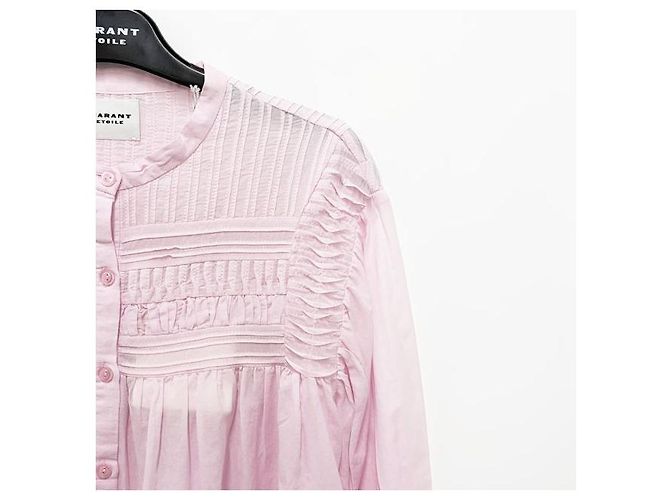 Isabel Marant PLALIA Baumwollbluse Hellrosa - Ansicht 4
