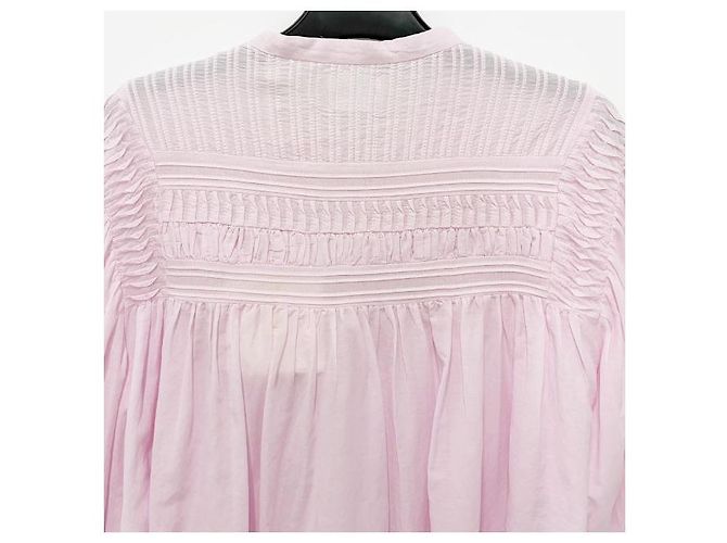 Isabel Marant PLALIA Baumwollbluse Hellrosa - Ansicht 6