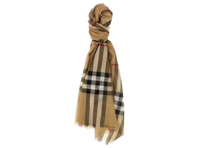 Burberry Wollseiden-Schal Braun - Ansicht 3