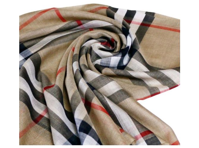 Burberry Wollseiden-Schal Braun - Ansicht 6