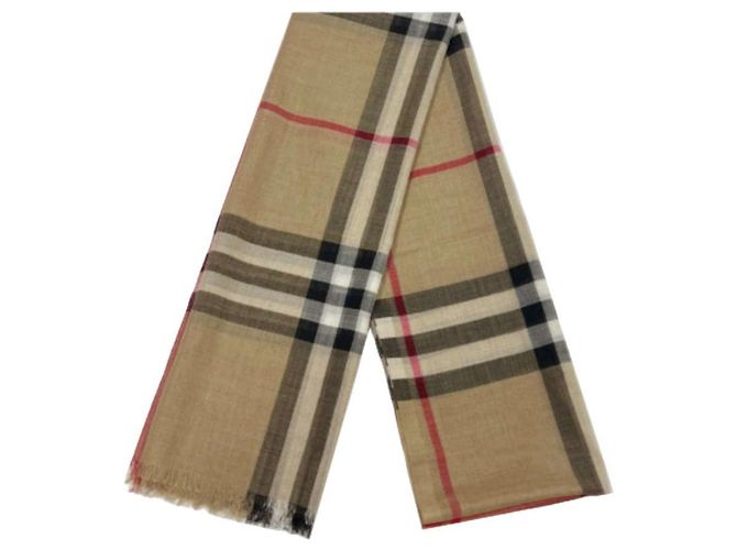 Burberry Wollseiden-Schal Braun - Ansicht 7