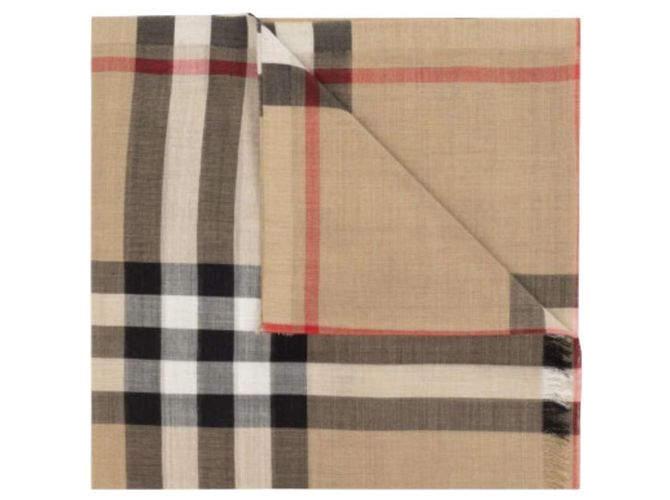 Burberry Wollseiden-Schal Braun - Ansicht 9