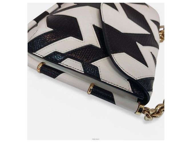 Salvatore Ferragamo Gold Chain Short Shoulder Bag White - view 3