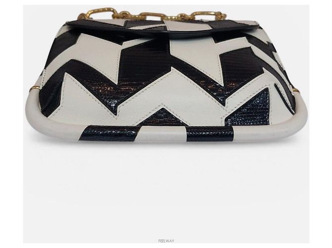 Salvatore Ferragamo Gold Chain Short Shoulder Bag White - view 4