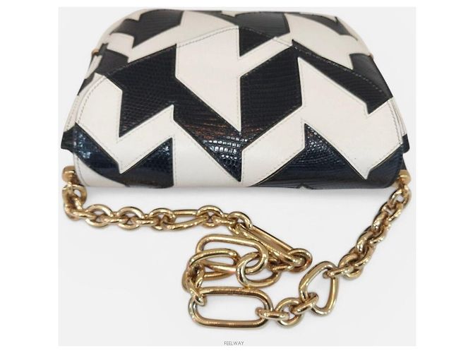 Salvatore Ferragamo Gold Chain Short Shoulder Bag White - view 7