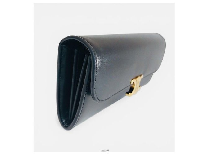Céline Große Lederbörse Triomphe Flap - Ansicht 4