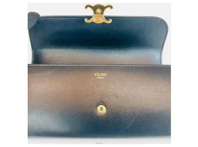 Céline Große Lederbörse Triomphe Flap - Ansicht 6