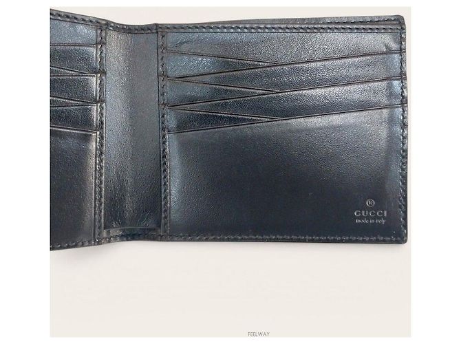 Gucci Embossed GG Leather Wallet Black - view 3