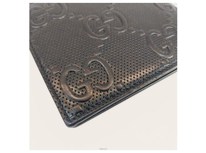Gucci Embossed GG Leather Wallet Black - view 6