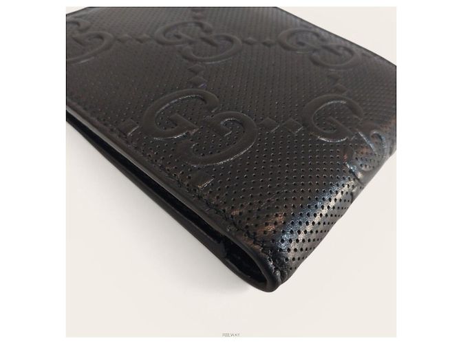 Gucci Embossed GG Leather Wallet Black - view 7