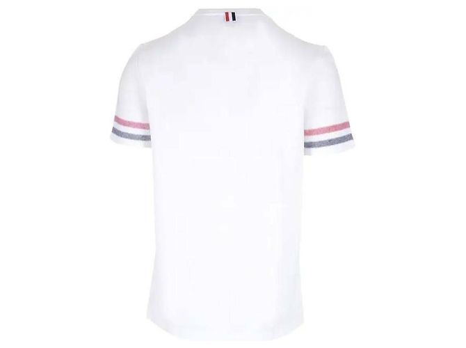 Thom Browne Camiseta de algodão com textura recortada de manga curta - vista 5