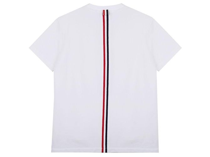 Thom Browne Camiseta clásica de rayas piqué Blanco - vista 4