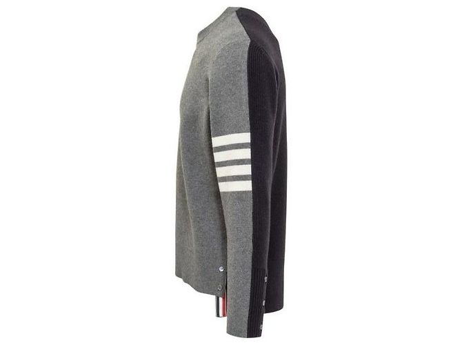 Thom Browne Mezzo pullover in lana merino Marrone - vista 6