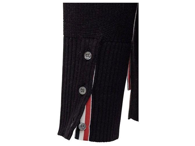 Thom Browne Mezzo pullover in lana merino Marrone - vista 7