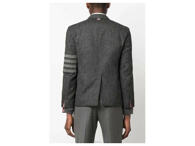Thom Browne Giacca sportiva dritta in tweed Doni-gol Marrone - vista 7