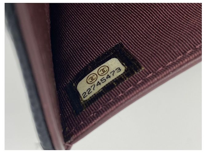 Chanel Langer Geldbeutel in Silberton Caviar Flap Weiß - Ansicht 12
